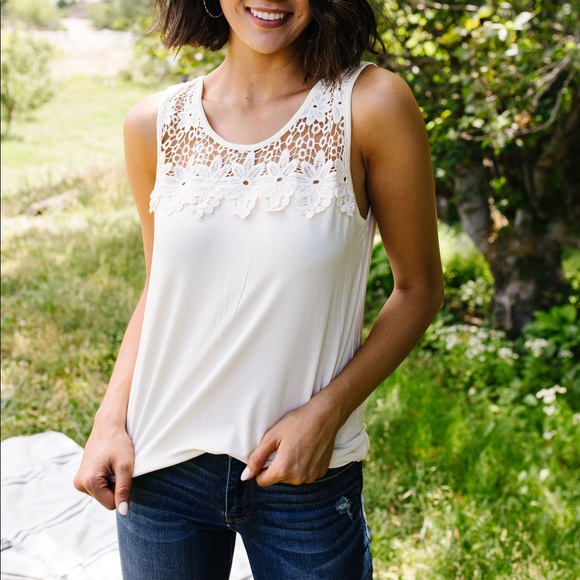 Lace & Shoulders Above the Rest Top in Black - Picture 12 of 12